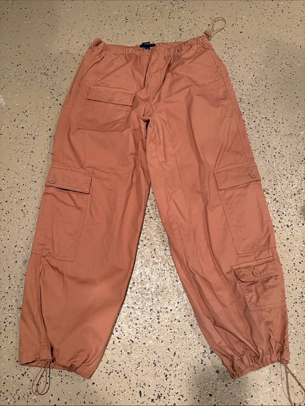Forever 21 Men's Cargo Pants in Rust Orange